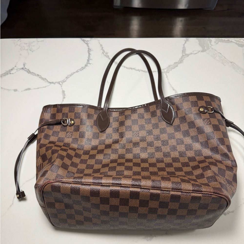 Louis Vuitton Brown Neverfull MM Damier Ebene Tote